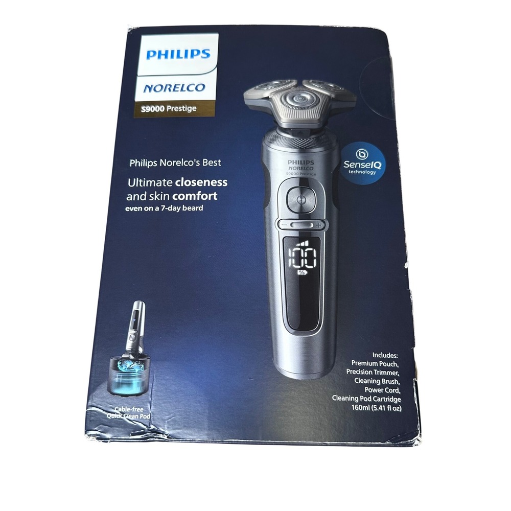 Philips Norelco S9000 Prestige Shaver SP9841/84 with Quick Clean Pod NEW